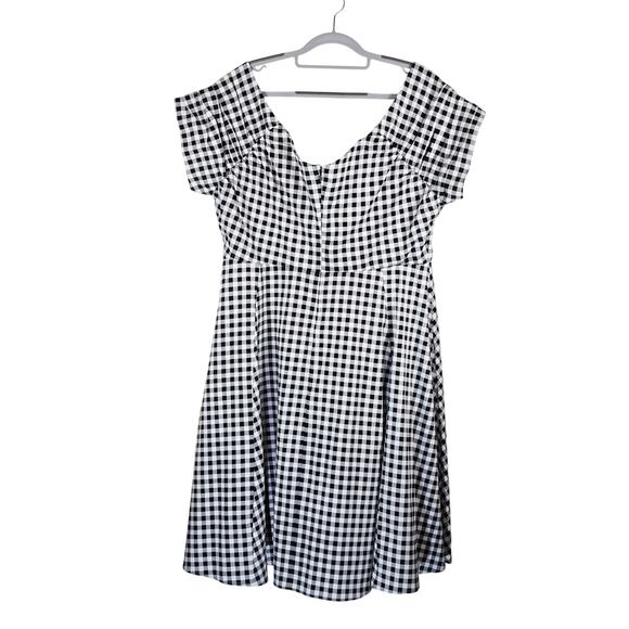 Torrid Retro Chic Gingham Pinup Academia Picnic Skater Women's Dress 20 - Picture 2 of 5